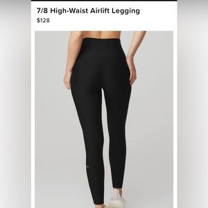 Alo high waist airlift legging, XS, 7/8 length.